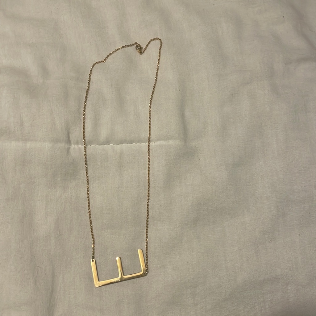 Letter E Initial Necklace